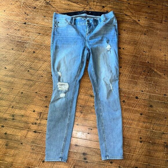 torrid Denim - Torrid Bombshell high rise distressed slimming ankle skinny jeans